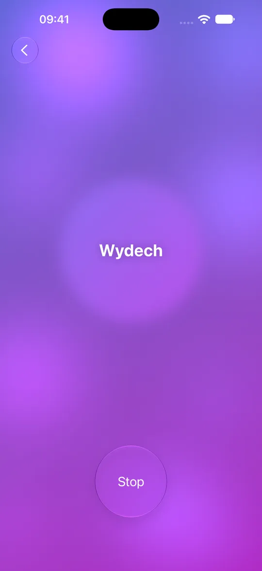Oddech pudełkowy w Mowditate ze świecącym kołem oddechu